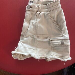 Cream Jean Shorts